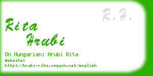 rita hrubi business card